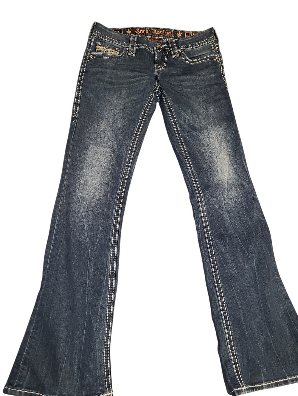 Rock Revival Women's Dark Wash Bootcut Jeans Size 26×31.5